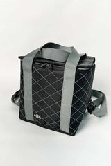 Black Embroidered Thermal Bag from Velda Store, waterproof and insulated