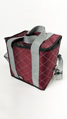 Burgundy Embroidered Thermal Bag from Velda Store, waterproof and insulated.