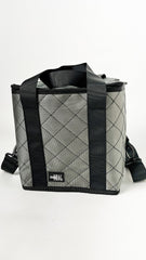 Grey Embroidered Thermal Bag from Velda Store, waterproof and insulated.