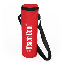 Red Beach Cool Bag from Velda Store, insulated and compact 34x10 cm.