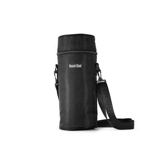 Black Beach Cool Bag from Velda Store, insulated and compact 34x13 cm.