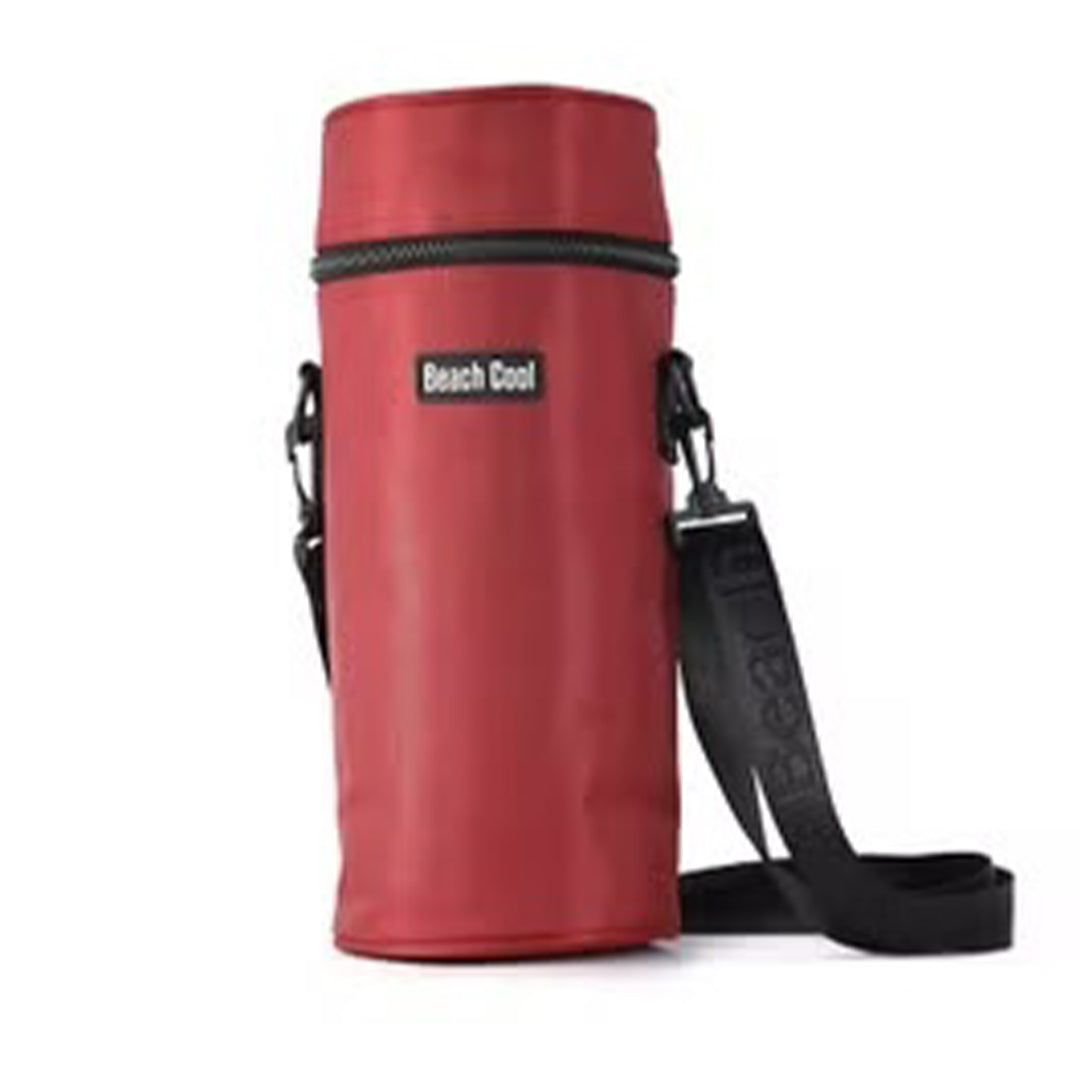 Maroon Beach Cool Bag from Velda Store, insulated and compact 34x13 cm.