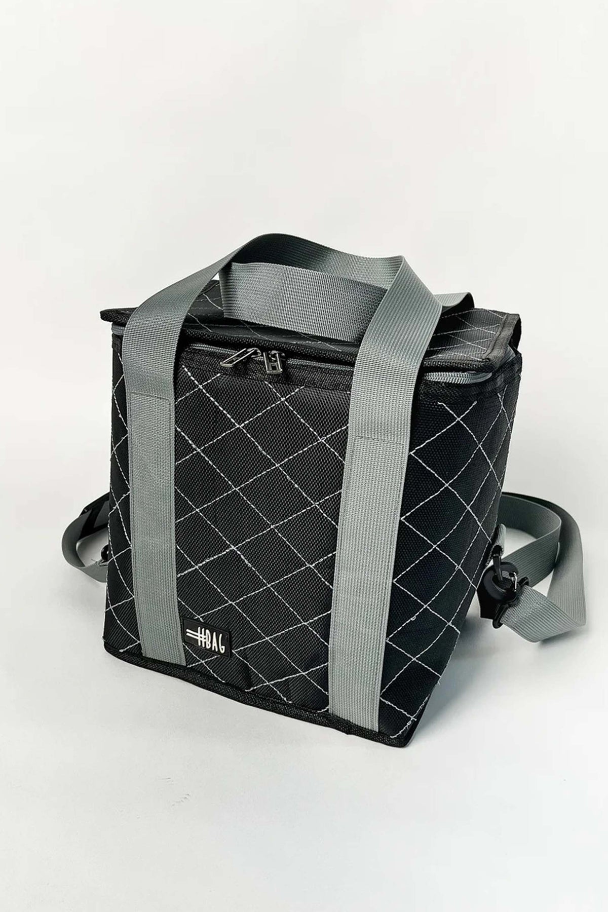 Black Embroidered Thermal Bag from Velda Store, waterproof and insulated