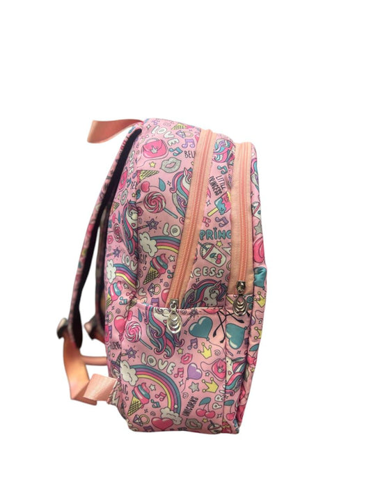 Cheerful unicorn Backpack for Child - Preschool Stage.  Size 12”            (33 • 23 • 9) cm